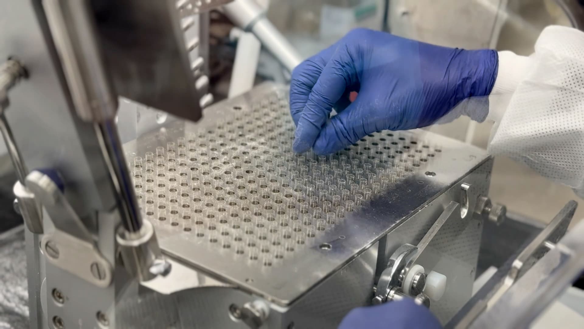 Compounding close-up in the Lake Hills Pharmacy lab